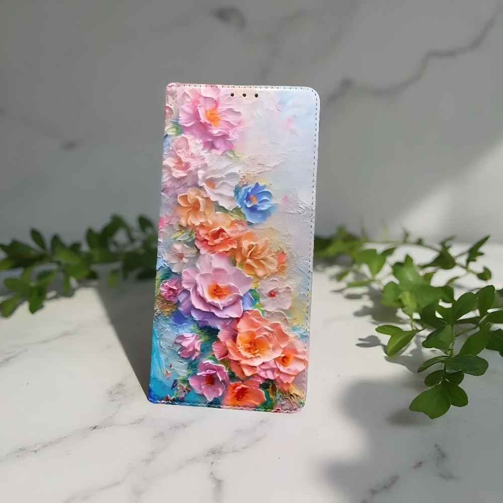 Samsung Galaxy S25 - Bemalte magnetische Flip-Lederhülle für Samsung Galaxy