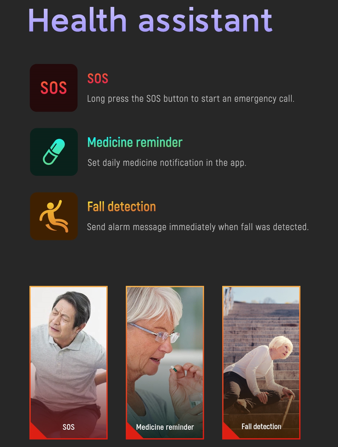 Sturzerkennungs-Smartwatch für – Fall Detection Watch Bewertung und Preis